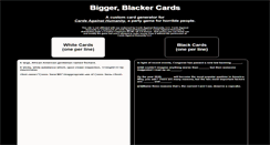 Desktop Screenshot of biggerblackercards.com